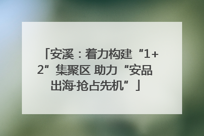 安溪：着力构建“1+2”集聚区 助力“安品出海·抢占先机”